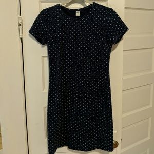 Navy Polka Dot Tshirt Dress